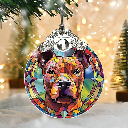 Jocidea Dog Ornament, American Staffordshire Terrier Hanging Ornament - Image 5