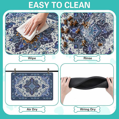 Pet Feeding Mat for Floors Waterproof Dog Mat for Food and Water Absorbent - Image 4