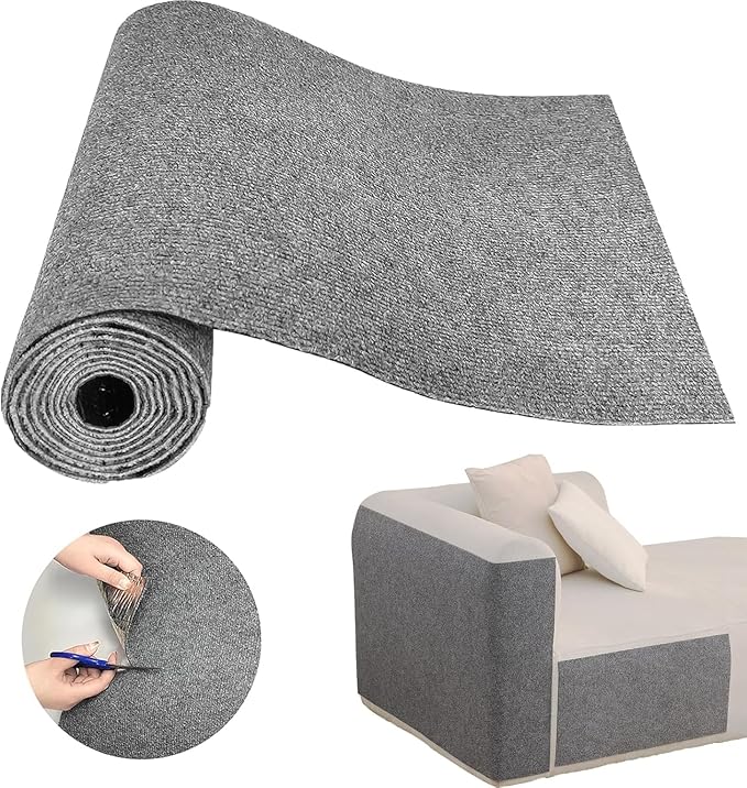 Cat Scratch Couch Furniture Protector, Self-Adhesive Cat Scratch Pad Deterrent by SREBAY