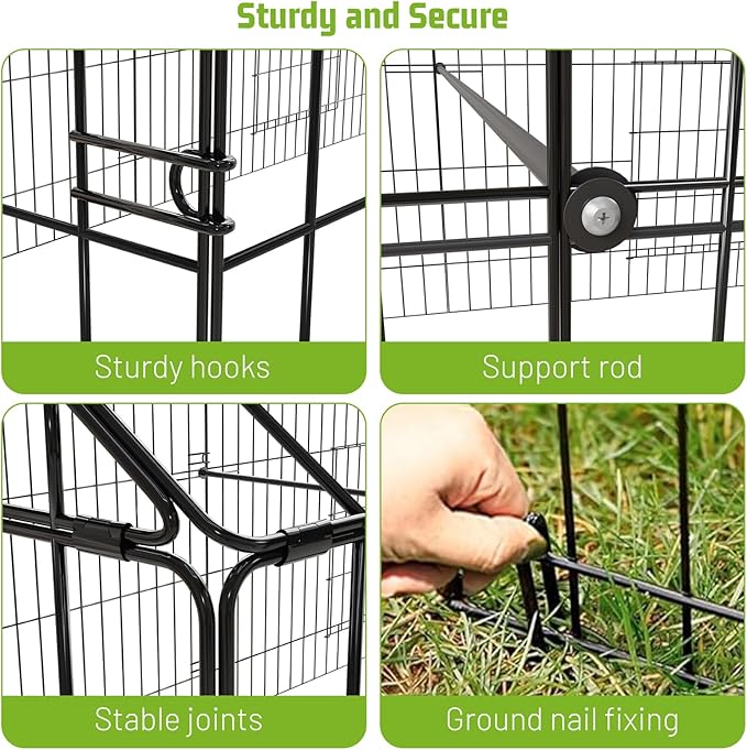 NUGRIART Metal Chicken Coop 86"×40"×40" Chicken Run - Image 3