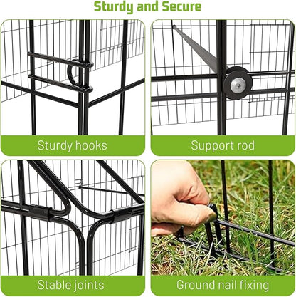 NUGRIART Metal Chicken Coop 86"×40"×40" Chicken Run - Image 3