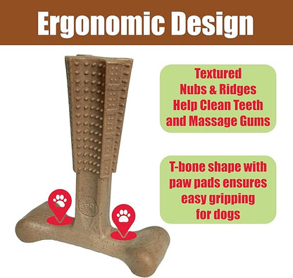 SPOT Bam-Bones Plus T-Bone, Bamboo Fiber & Nylon Dog Chew, Durable - Image 9