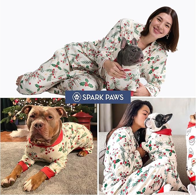 Spark Paws Dog Christmas Pajama, Dog Recovery Suit Male, Ultra-Soft and 4-Way - Image 8