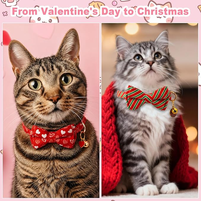 20 Pcs Holiday Cat Collars 4th of July Cat Collars - Image 6