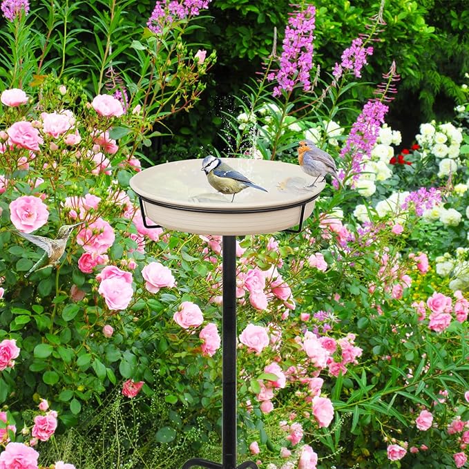 Bird Baths for Outdoors Heavy Duty, 35.5in Detachable Birdbaths for The Garden - Image 8