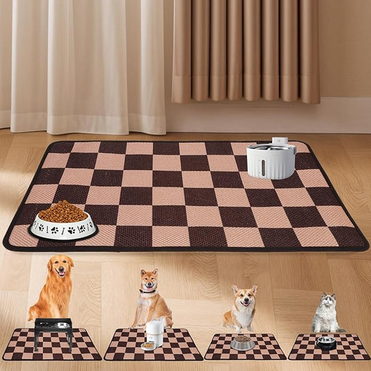 PUPTECK Dog Food Mat, Absorbent Pet Cat Feeding Mat by PUPTECK