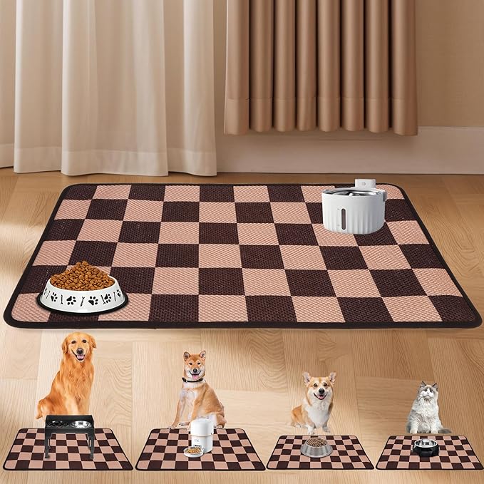 PUPTECK Dog Food Mat, Absorbent Pet Cat Feeding Mat by PUPTECK