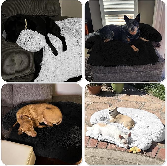 GGIB Calming Dog Bed Fluffy Plush Dog Mat - Image 7