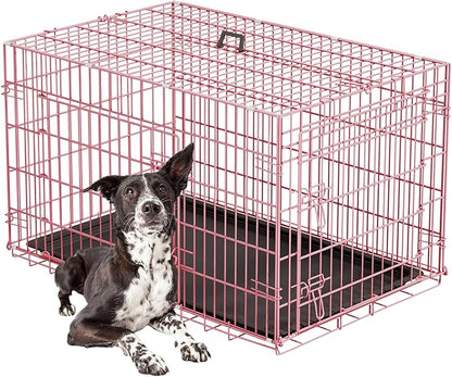 FDW Large Dog Crate 42inch Dog Cage Foldable Metal Kennel by FDW