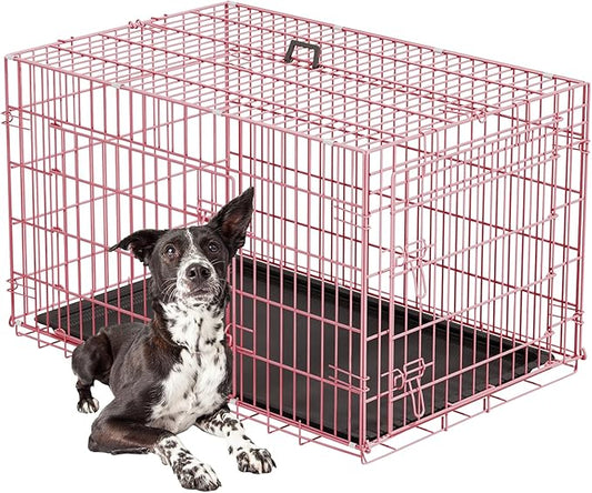 FDW Large Dog Crate 42inch Dog Cage Foldable Metal Kennel by FDW