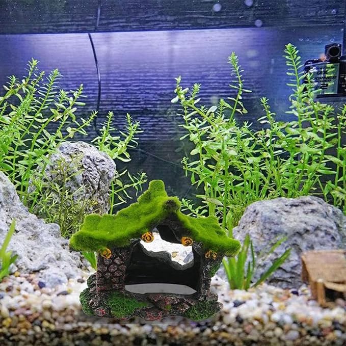 Tfwadmx Aquarium Decoration House Resin Hollow Betta Hideout House Fish Hide - Image 6