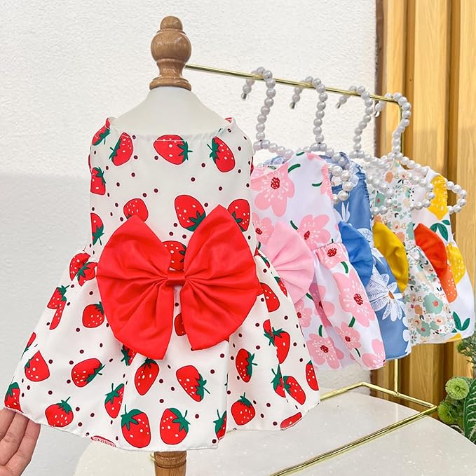 TAPBULL Dog Dresses, Fashionable Pet Dog Clothes, Cute Cat Birthday Dress Outfit - Image 9