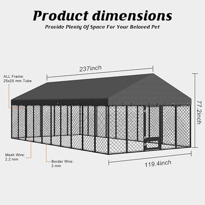 10x20FT Heavy-Duty Outdoor Dog Kennel - Image 2