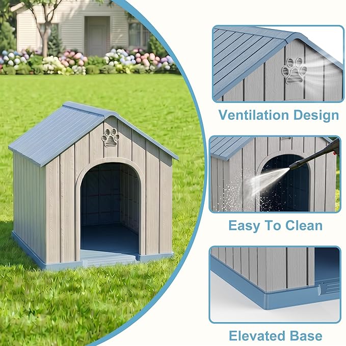 EFU Small Dog House Outdoor Indoor, Waterproof Puppy Dog House - Image 3