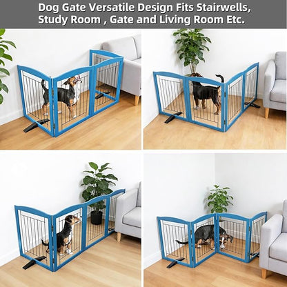 ZJSF Freestanding Dog Fence Indoor, Foldable Dog Gate - Image 4