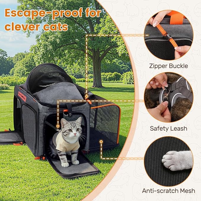 Cat Carrier Soft Sided Airline Approved - Image 5