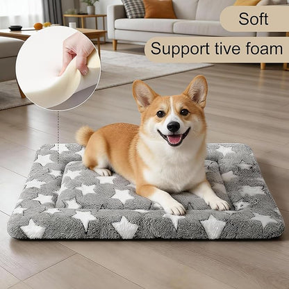 Dog Crate Mat, 4 Piece Reversible Pet Bed, Machine Washable, Small Dogs & Cats - Image 2
