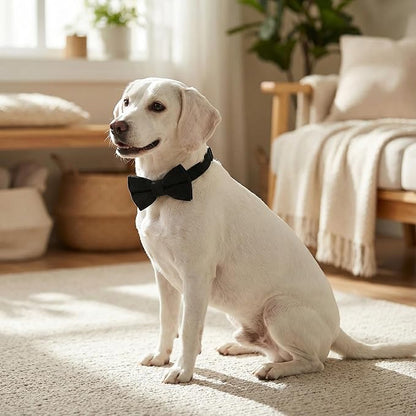 THAIN Dog Collar with Bow Tie Corduroy, Breathable&Adjustable Quick Release - Image 6