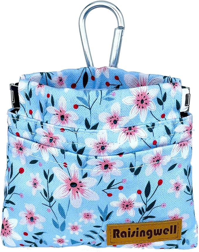 Raisingwell Dog Treat Pouch, Small Cotton Pocket Sized Training Holder by Raisingwell