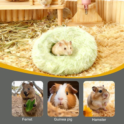 Guinea Pigs Bed Small Animal Bedding Donut-Shaped Burrowing Pet Bed Soft and - Image 4