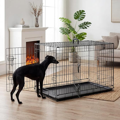 DUMOS Dog Crate, 36 Inch Medium Double Door Dog Cage - Image 7
