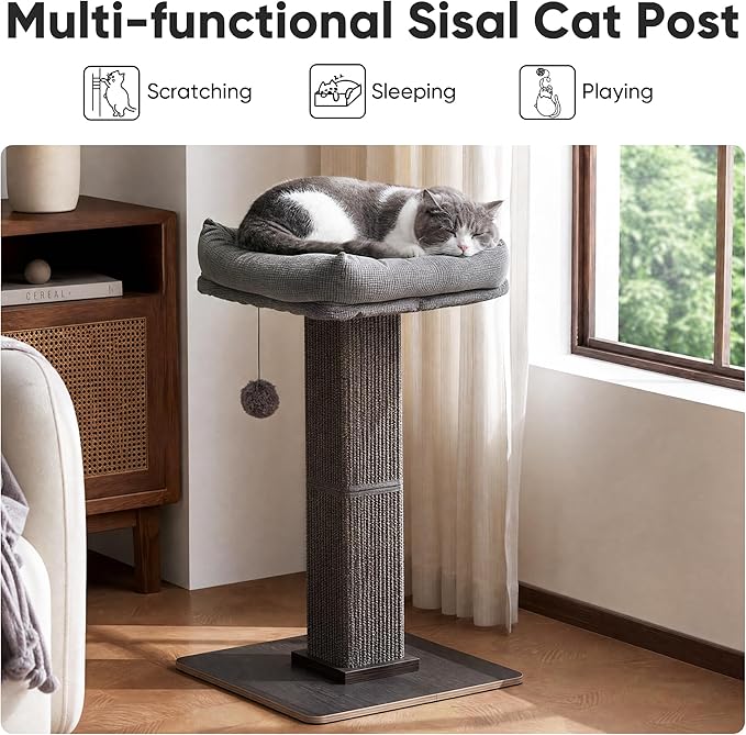 FUKUMARU Cat Scratching Post, Modern Style Tall Scratch Posts - Image 2