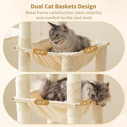 Heybly Cat Tree, 71-Inch Tall Cat Tower - Image 5
