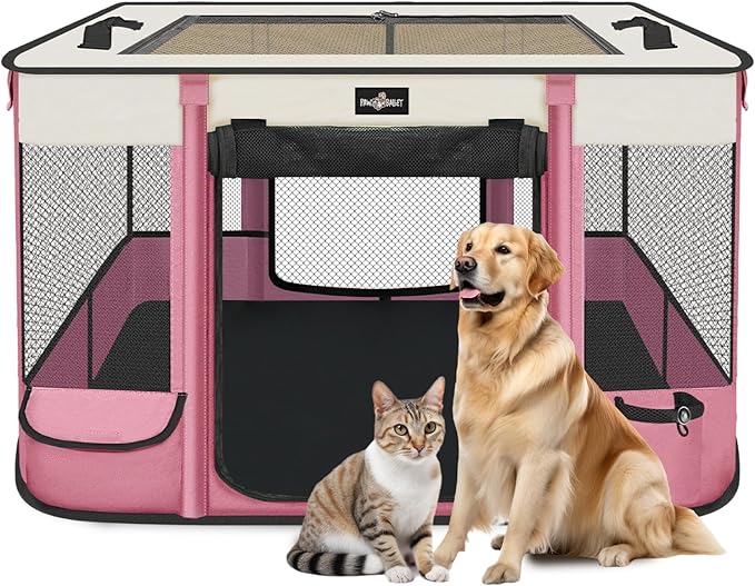 Paw Ballt Foldable Pet Kitten Playpen, Upgrade Waterproof Portable Cat Dog by PAWBALLET