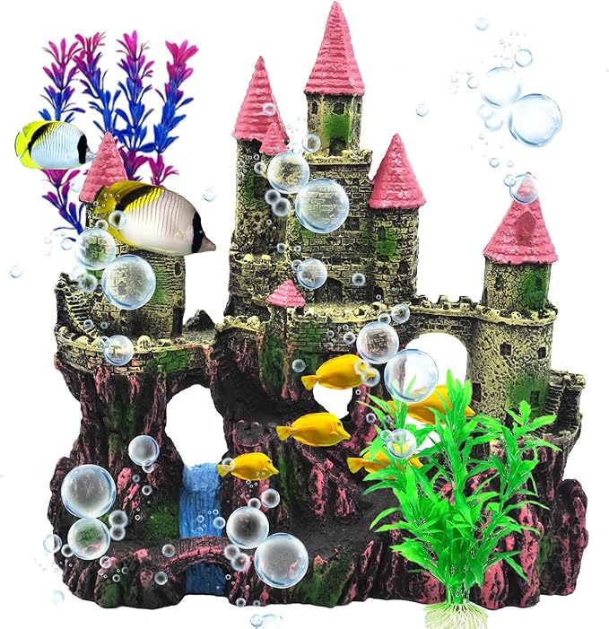 Aquarium Castle Decorations, Resin Castle by MUYG
