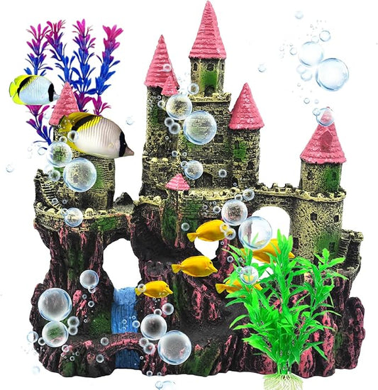 Aquarium Castle Decorations, Resin Castle by MUYG