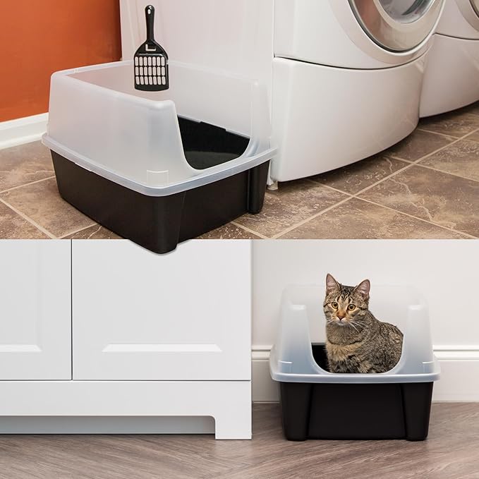 IRIS USA Cat Litter Box Large Open Top - Image 3