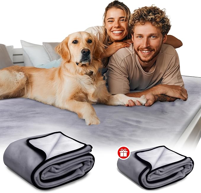 Paw Buddies Premium Waterproof Blanket 80"x90" Velvet-Feel Reversible Throw – - Image 6
