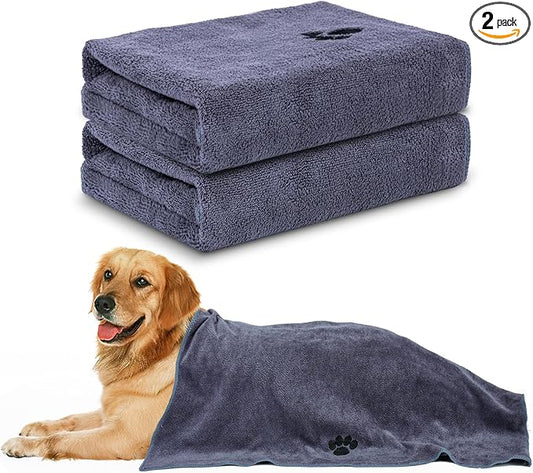 WOUSEDO Microfiber Dog Towels for Drying Dogs, Super Absorbent and Soft Pet by Unknown