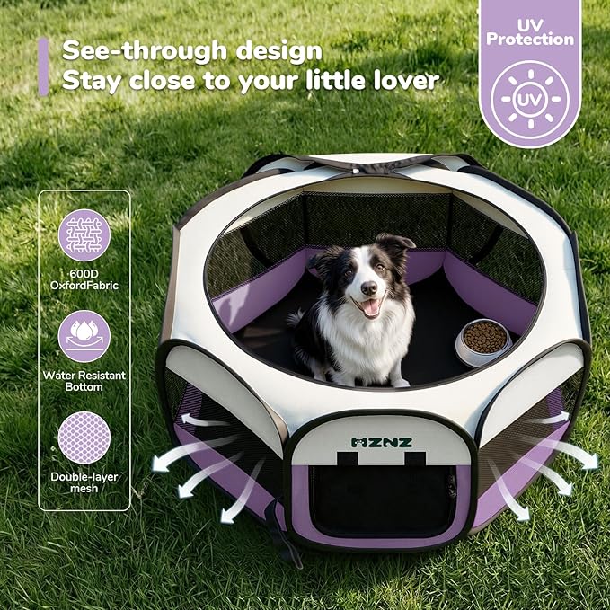 Dog Playpen, Portable Puppy Pet Crate Indoors - Image 6