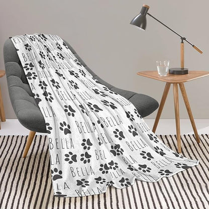 Personalized Dog Blanket, Custom Paw Print Dog Blanket - Image 4