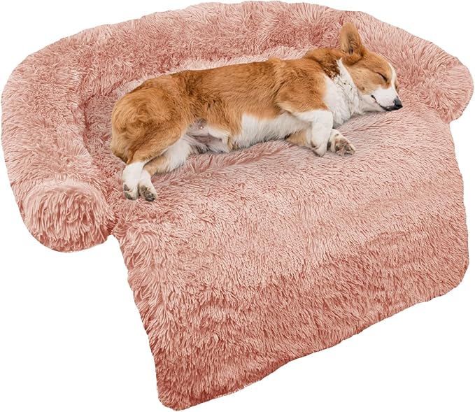 GGIB Calming Dog Bed Fluffy Plush Dog Mat by GGIB