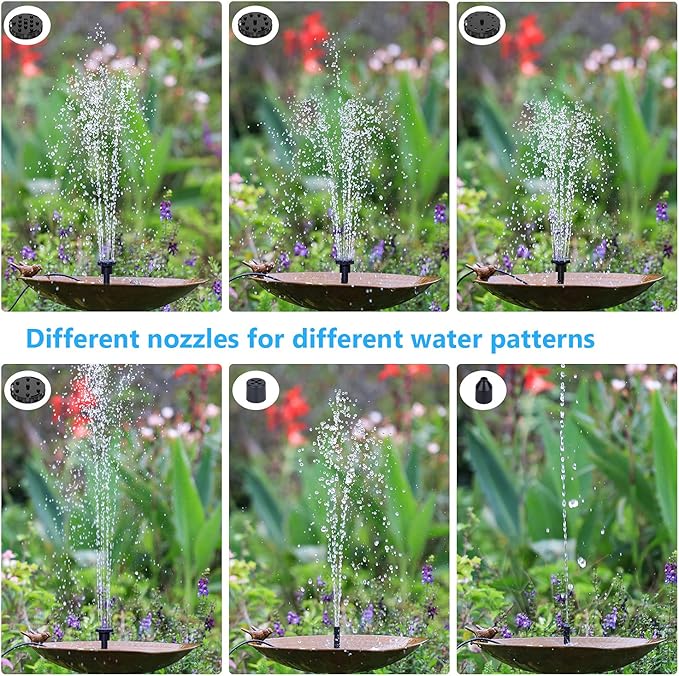 AISITIN 2.5W Solar Fountain Pump, DIY Outdoor Solar Water Fountain - Image 5