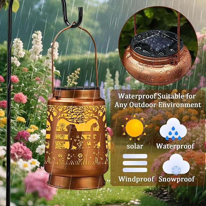 Pug Solar Lanterns Outdoor Waterproof, Gifts - Image 3