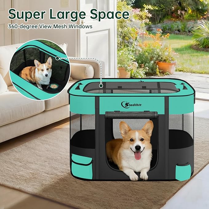 Dog Playpen, Cat Pet Puppy Pen, Portable Playpens - Image 7