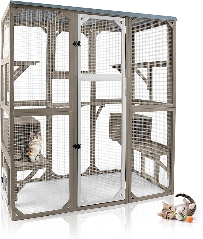 Large Outdoor Cat Catio Enclosures, Wooden Catio Window Cat Patio - Image 8