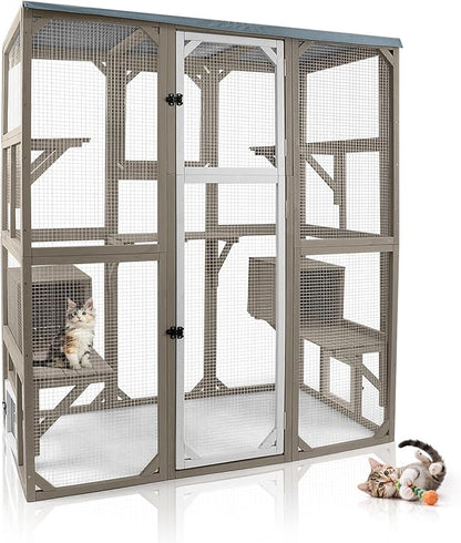 Large Outdoor Cat Catio Enclosures, Wooden Catio Window Cat Patio - Image 8
