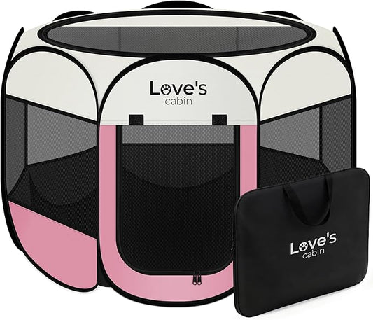 Love's cabin Pet Puppy Dog Playpen, Large Dog Tent Crates Cage Indoor/Outdoor by Lovescabin