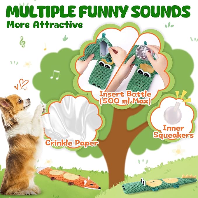 XIUGOAL Dog Toys for Aggressive Chewers, 2 Pack No Stuffing Dog Toys for - Image 5