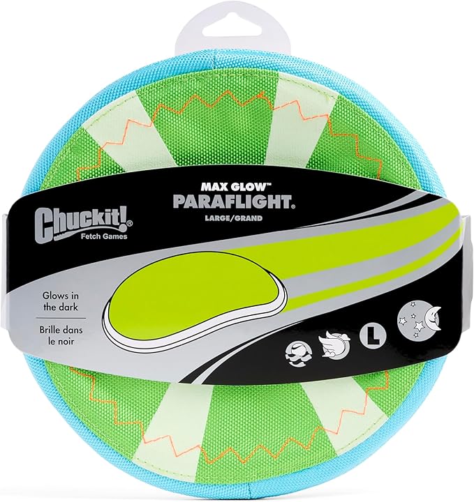 Chuckit! Max Glow Paraflight Flying Disc Dog Toy - Image 6
