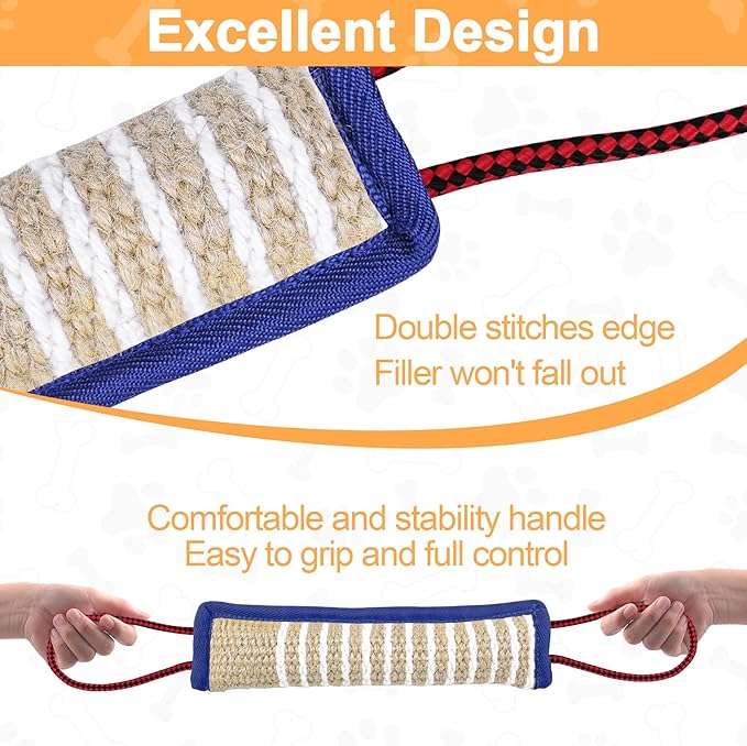 ToLanbbt Dog Tug Toy Bite Jute Pillow Pull Toy - Image 4