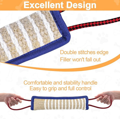 ToLanbbt Dog Tug Toy Bite Jute Pillow Pull Toy - Image 4