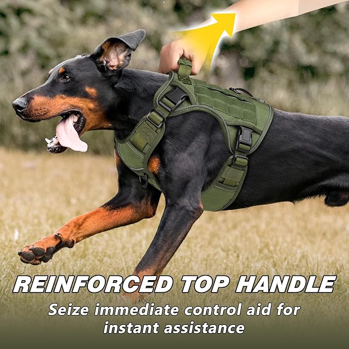 WINGOIN Green Tactical Dog Harness - Image 2