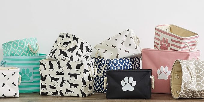 Bone Dry 5511 Pet Storage Collection Paw and Bone Print, Medium Round, Nautical - Image 7