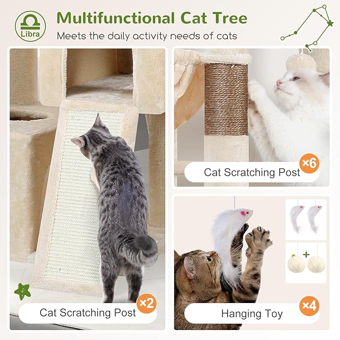 Globlazer Heavy Duty Cat Tree 78 inch Sturdy Cat Tower - Image 5