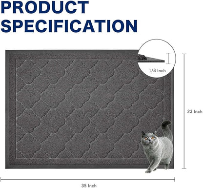 WePet Cat Litter Box Mat, Kitty Premium PVC Pad, Durable Trapping Rug, - Image 2